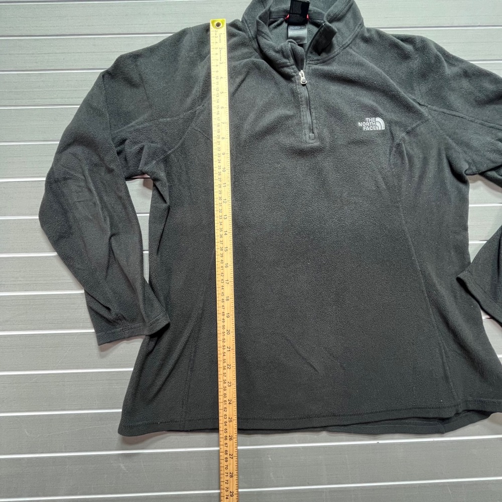 The North Face Womens Fleece 1/4 Zip Pullover Sweatshirt Dark Gray XL - Picture 6 of 8